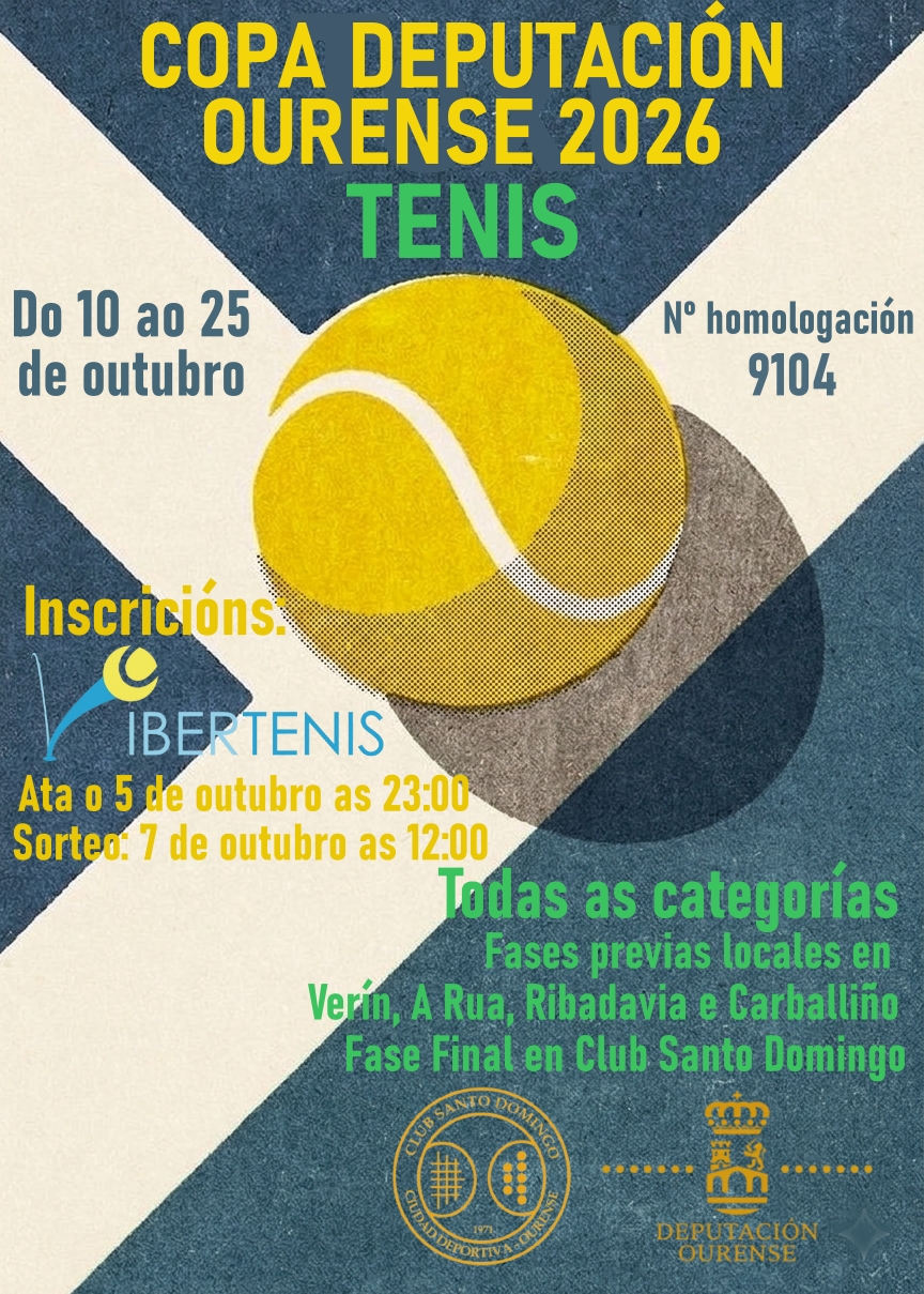 Cartel COPA DEPUTACION TENIS OURENSE 2026