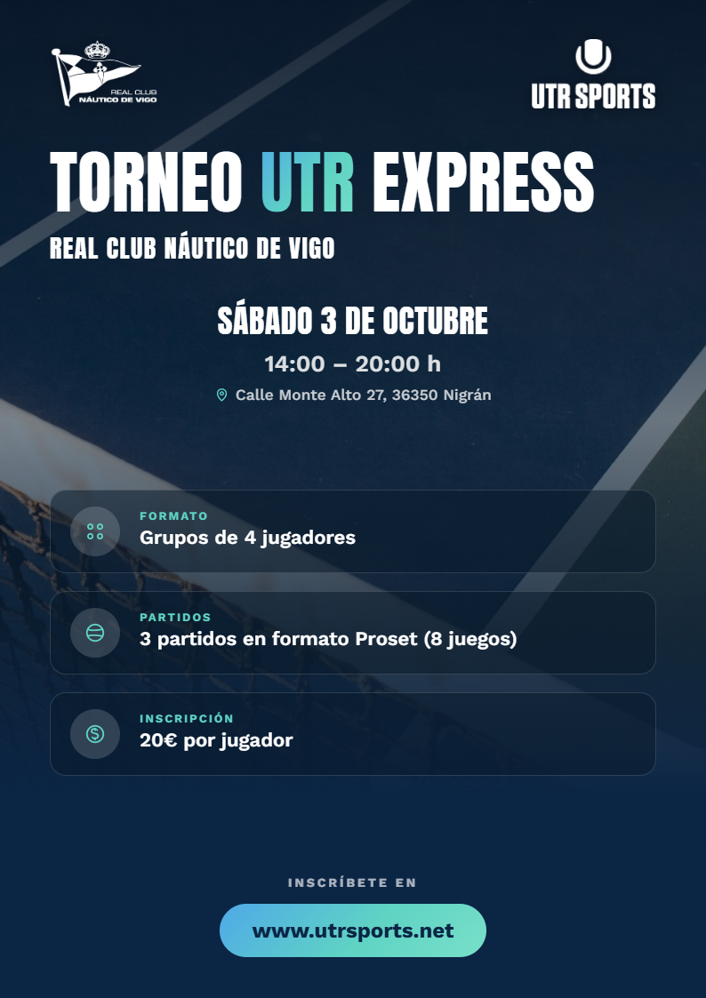 Cartel TORNEO EXPRESS UTR RCNV