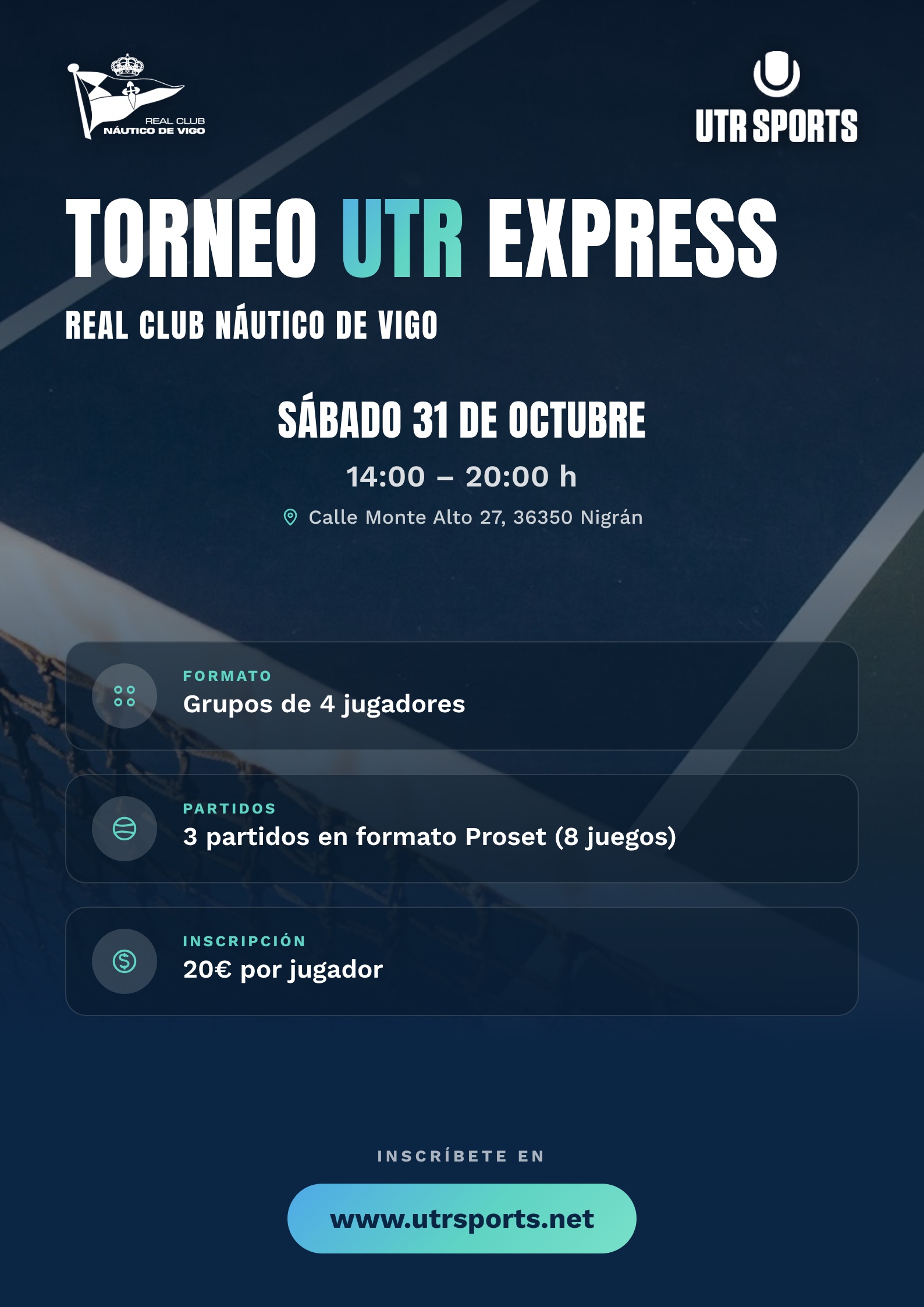 Cartel TORNEO EXPRESS UTR RCNV